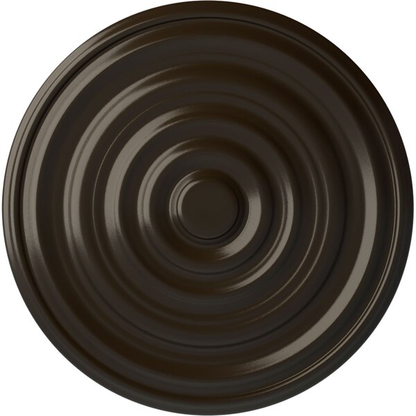 Ekena Millwork Carton Ceiling Medallion (For Canopies up to 3 3/4"), Hand-Painted Stone Hearth, 17 3/4"OD x 1 3/8"P CM18CASHF - main